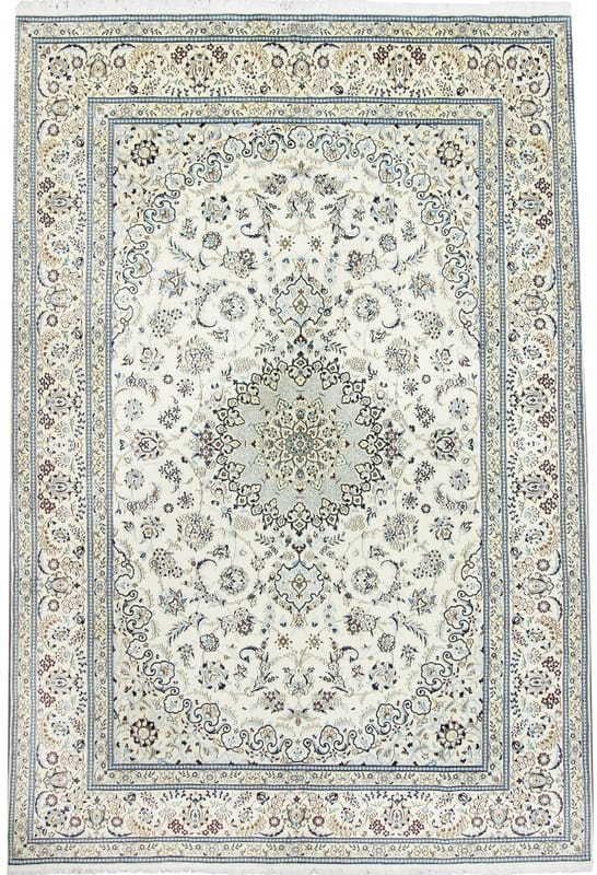 Großer NAIN 9LA Teppich 351x243 cm, handgeknüpft, zarte Farben