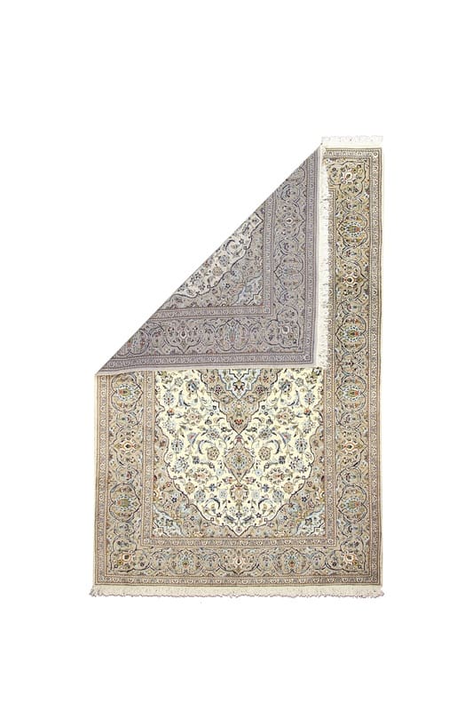 Kashan Teppich 309x201 cm - Handgeknüpft, klassisches Medaillon, Perserteppich