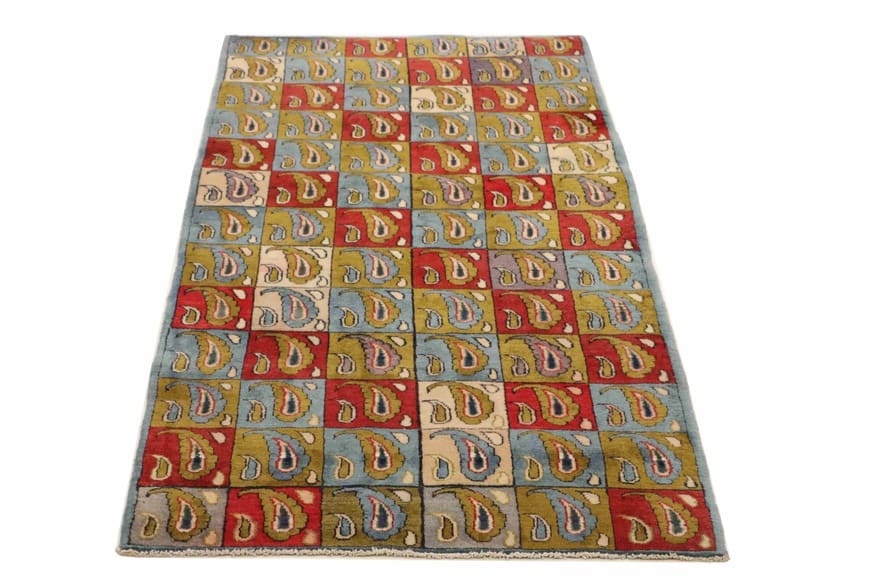 Handgeknüpfter Keshan Teppich 219x84 cm – Modernes Paisley-Muster