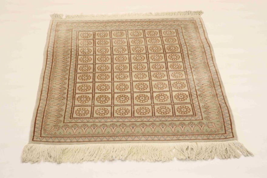 Keshan Teppich 144x111 cm | Perserteppich | Blumenmuster handgeknüpft