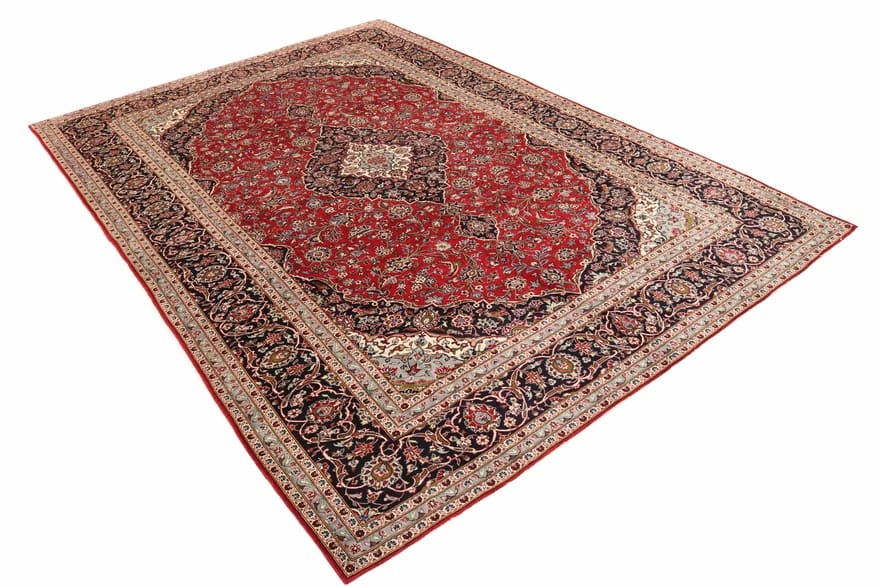 Keshan Teppich 410x281 cm - Traditioneller Perserteppich handgeknüpft