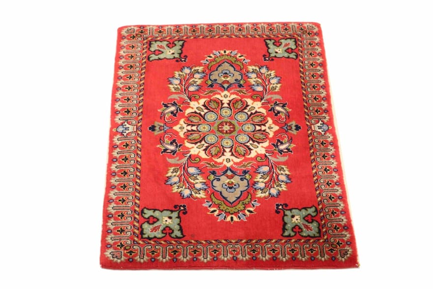 Isfahan Teppich 97x61 cm, 650.000 Knoten, handgeknüpft, Perserteppich