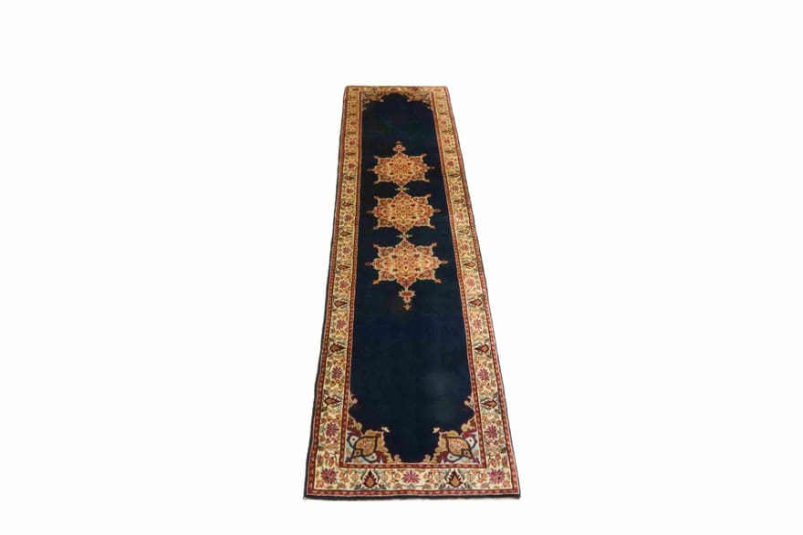 Kashan Orientteppich 372x78 cm, handgeknüpft, stilvoll & hochwertig