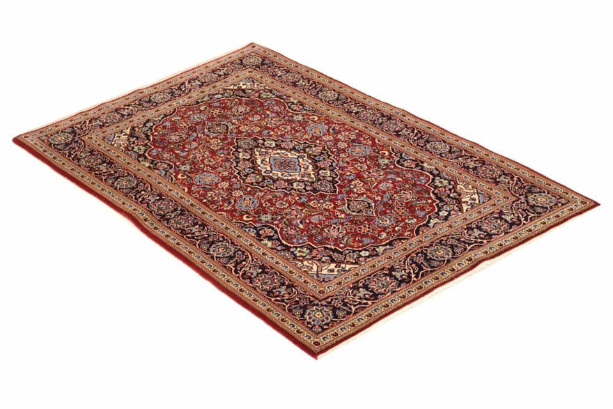 Kashan Teppich 170x111 cm, 300.000 Knoten, handgeknüpft, Perserteppich