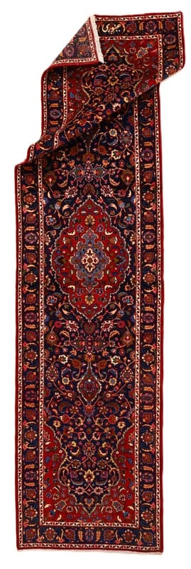 Eleganter Mashad Teppich 400x109 cm, handgeknüpft – Orientteppich