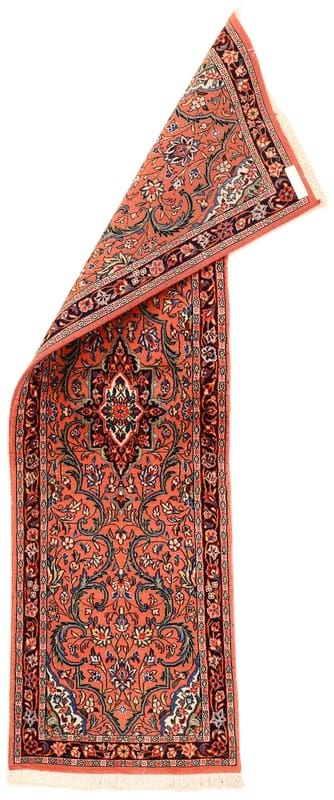 Handgeknüpfter Kashmar Orientteppich 200x59 cm – warmrot, floral