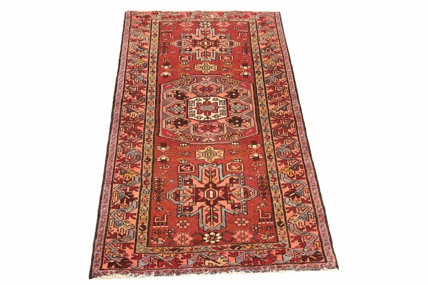 Orientteppich ZANJAN 206x105, handgeknüpft, traditionelles Muster