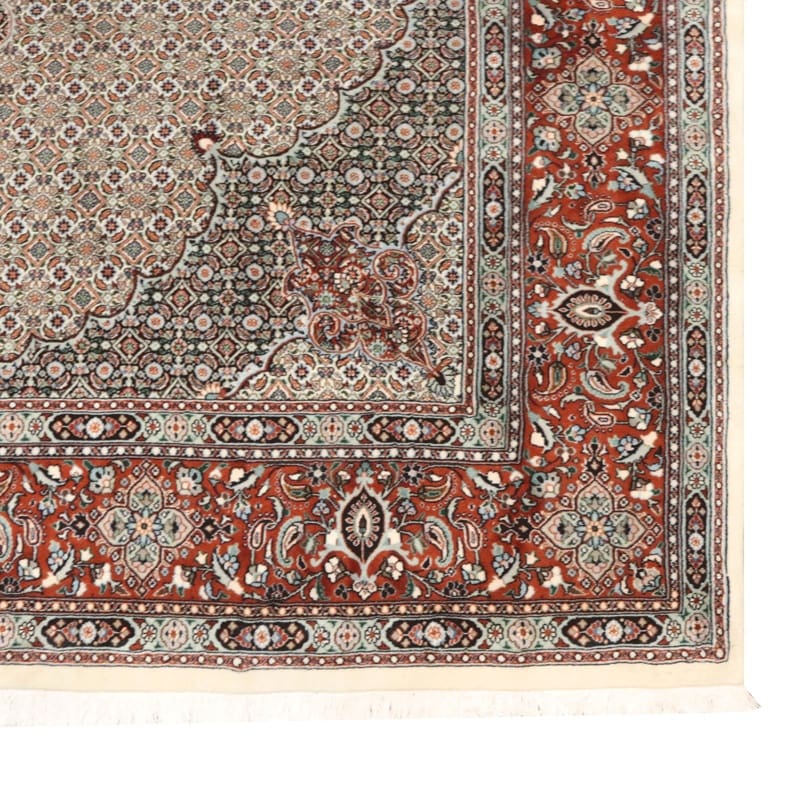 TeppichBazar Moud Teppich 344x248 cm – Handgeknüpft aus Wolle & Seide