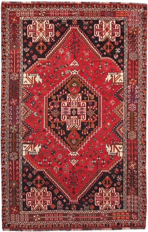Shiraz Teppich 286x182 cm, Wolle, handgeknüpft, Orientteppich