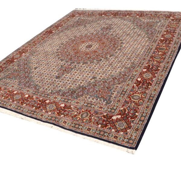 Moud Teppich 308x251 cm, Medaillon-Muster, handgeknüpft, Perserteppich