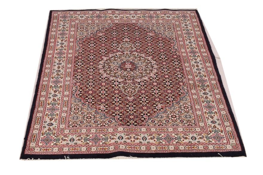 Moud Teppich 149x100 cm, Medaillon-Muster, handgeknüpft, Perserteppich