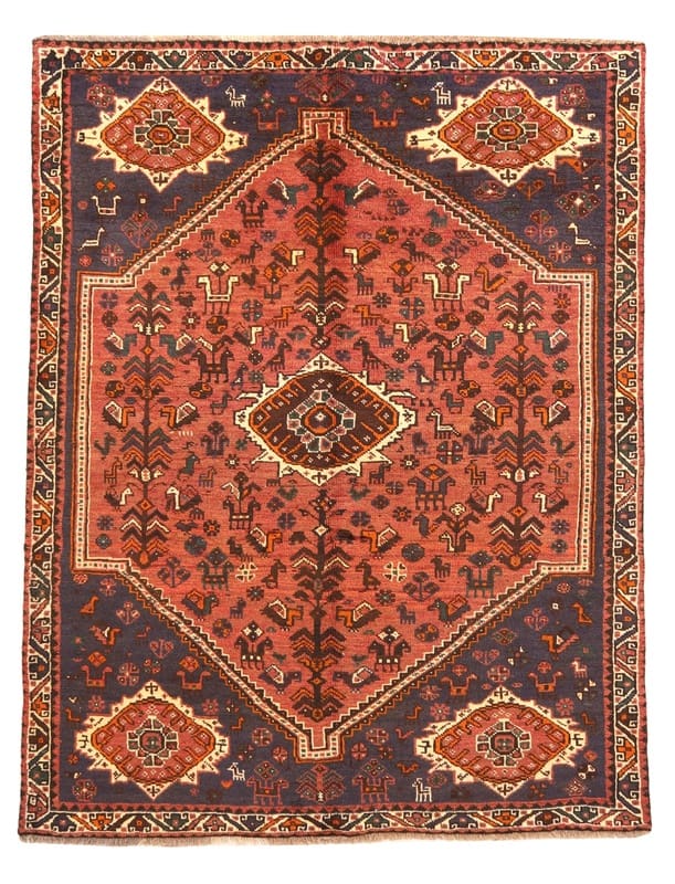 Shiraz Teppich 217x171 cm | Ghaschghai Wolle | handgeknüpft