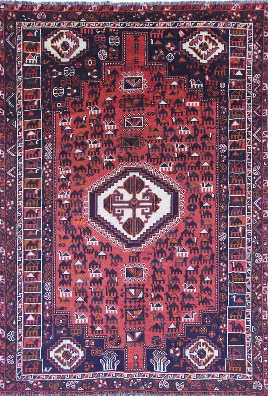 Orientteppich Shiraz 273x186 cm – handgeknüpft, traditionelles Muster