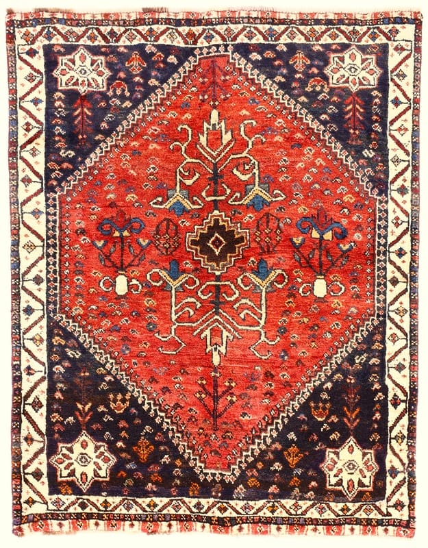 Ghashghai Teppich 152x119 cm – Handgeknüpft aus Schurwolle, Orientteppich