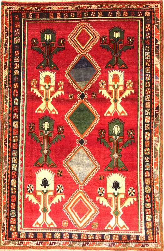 Handgeknüpfter Ghashghai Orientteppich 220x143 cm aus 100% Schurwolle