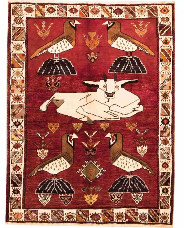 Ghashghai Teppich 166x125 cm – Handgeknüpft, Perserteppich