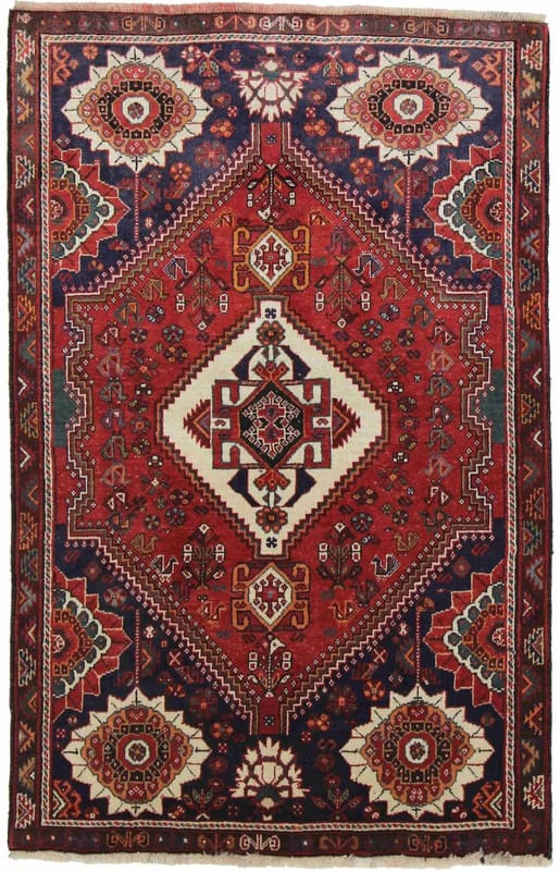 Ghashghai Teppich 168x107 cm, 160.000 Knoten/m², Perserteppich handgeknüpft