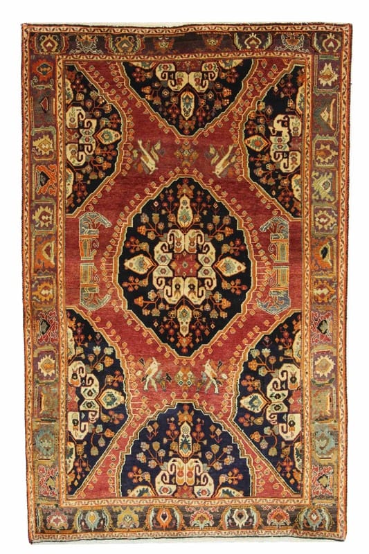 Ghashghai Teppich 256x158 cm – 90.000 Knoten/m² – Perserteppich handgeknüpft