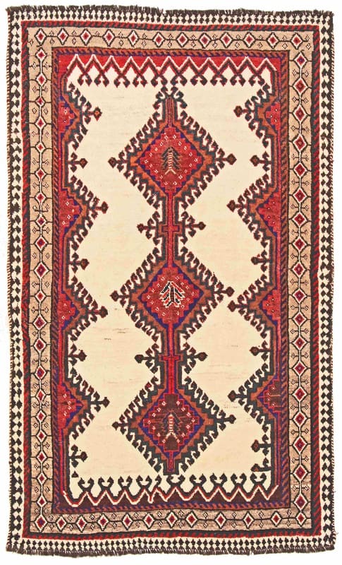 Ghashghai Teppich 199x113 cm, 160.000 Knoten, handgeknüpft, Perserteppich