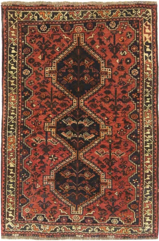 Ghashghai Teppich 154x105 cm, 160.000 Knoten/m², handgeknüpft, Perserteppich