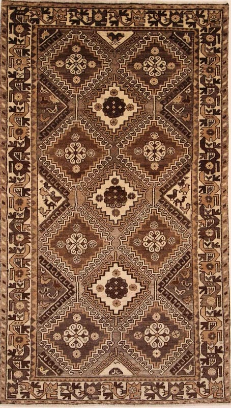 Handgeknüpfter Qashqai Teppich 236x134 cm, 160.000 Knoten, Perserteppich