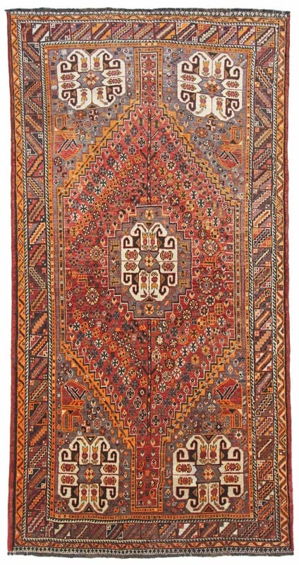 Ghashghai Teppich 283x144 cm, 160.000 Knoten/m², Perserteppich handgeknüpft