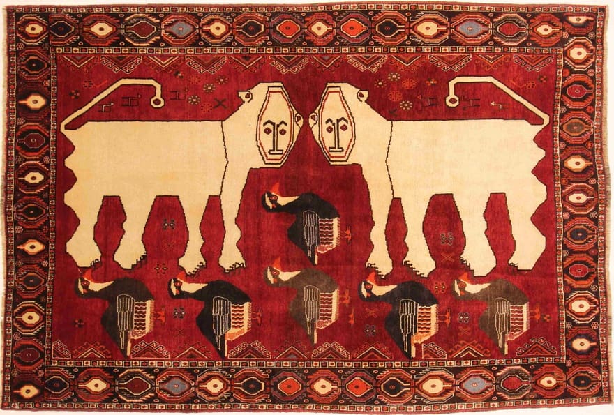 Ghashghai Teppich 225x152 cm, 160.000 Knoten, handgeknüpft, Perserteppich
