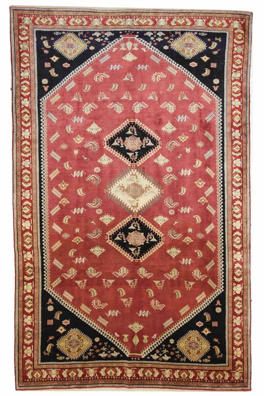 Ghashghai Teppich 305x193 cm, 200.000 Knoten/m², handgeknüpft, Perserteppich