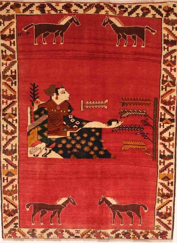 Ghashghai Teppich 198x142 cm, Wolle, 160.000 Knoten/m², handgeknüpft