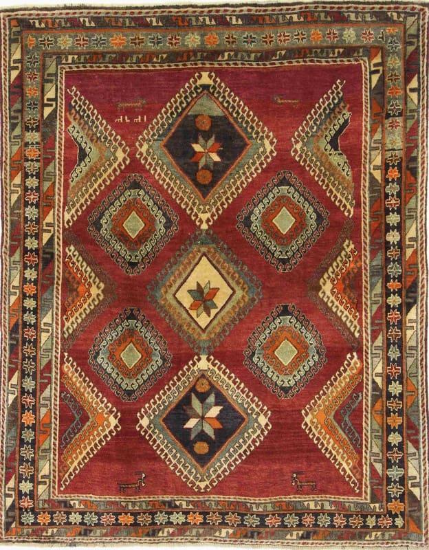 Ghashghai Perserteppich 232x183 cm, 160.000-200.000 Knoten, handgeknüpft