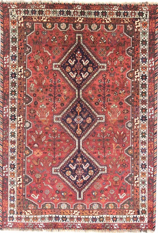 Ghashghai-Teppich 260x178 cm - Handgeknüpft, Perserteppich