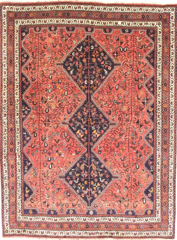 Ghashghai Teppich 286x192 cm – Handgeknüpft, Perserteppich