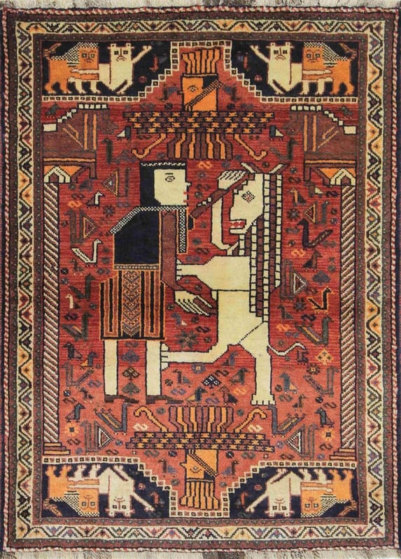 Ghashghai Orientteppich 167x123 cm handgeknüpft, buntes Muster