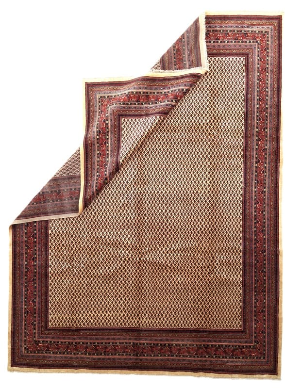 Sarough Teppich 429x323 cm – Traditionell, geometrisches Muster, handgeknüpft