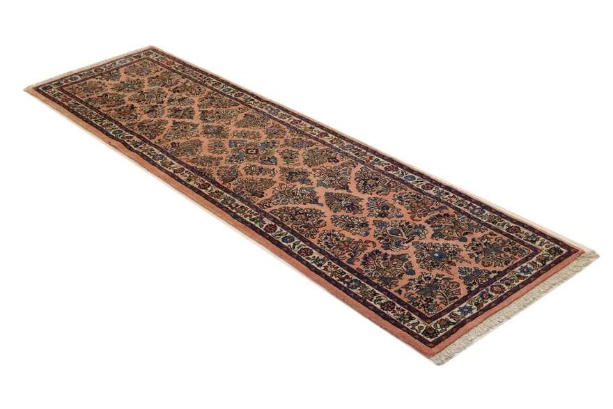 Sarough Teppich 282x81 cm, antikes Design, handgeknüpft, Orientteppich
