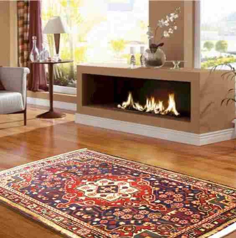 DjozanMalayer Teppich 100% Wolle 100x67 cm handgeknüpft Perserteppich