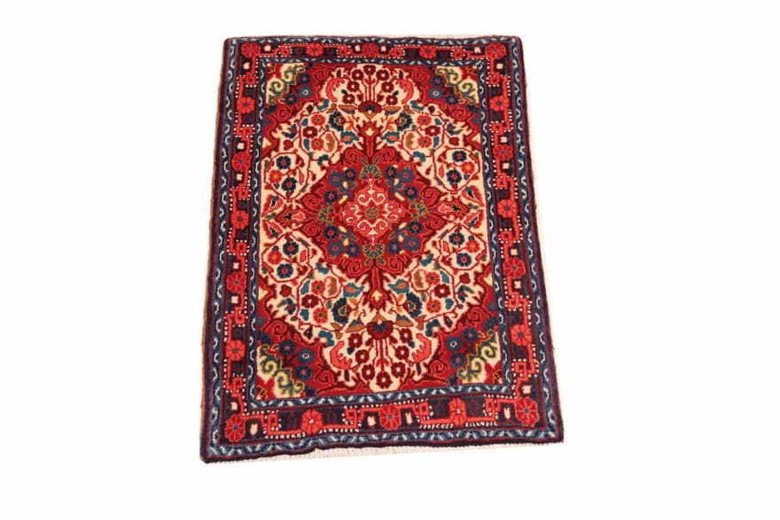 Jozan Orientteppich 105x63 cm, antik, einzigartiges Design, handgeknüpft