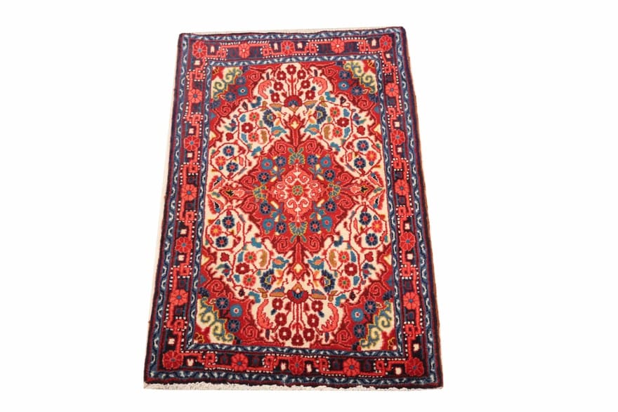 Jozan Orientteppich 105x63 cm, antik, einzigartiges Design, handgeknüpft