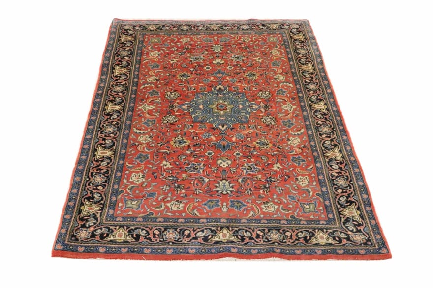 Antiker Sarough Teppich 229x132 cm – einzigartiges Design, handgeknüpft
