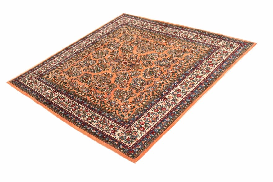 Sarough Teppich 205x202 cm – Antik, handgeknüpft, Orientteppich
