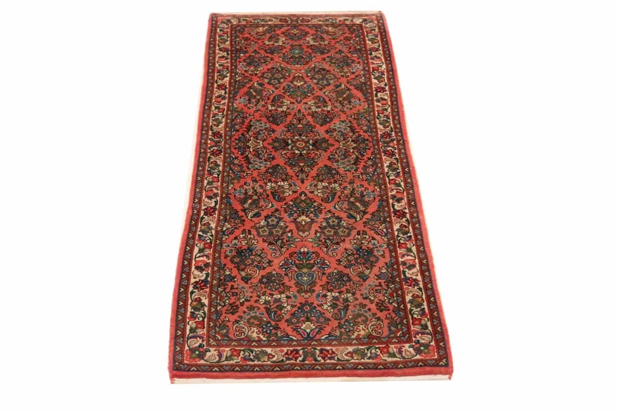 Handgeknüpfter TeppichBazar Sarough Teppich 223x81 – Klassik in Rot, Perserteppich
