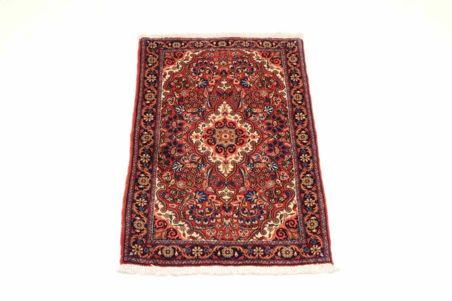 Malayer Teppich 103x65 cm, antik, einzigartiges Design, handgeknüpft