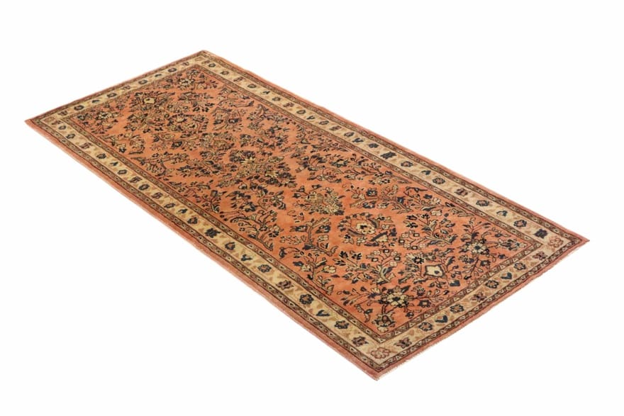 Sarugh Teppich 202x88 cm - Antik, amerikanisches Design, handgeknüpft