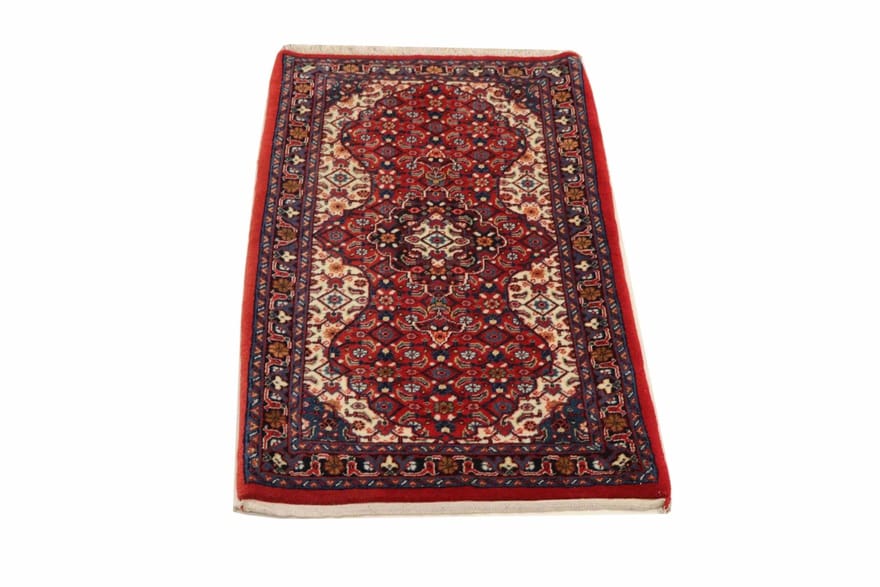 Sarough Teppich 129x71 cm, antik, amerikanisches Design, handgeknüpft