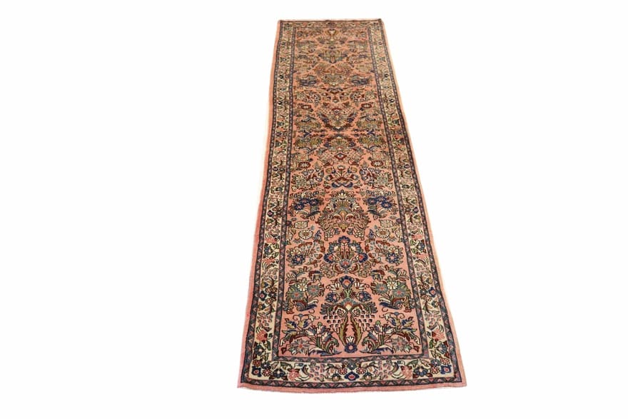 Orientteppich Sarough 351x86 cm – handgeknüpft, traditionelles Design