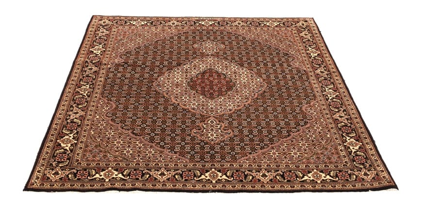 Tabriz Teppich 197x152cm, 40Raj, handgeknüpft, Perserteppich