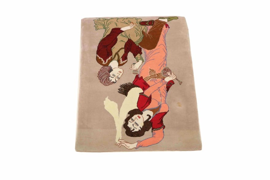 Tabriz Teppich 73x49 cm, 50 Raj, handgeknüpft, Perserteppich