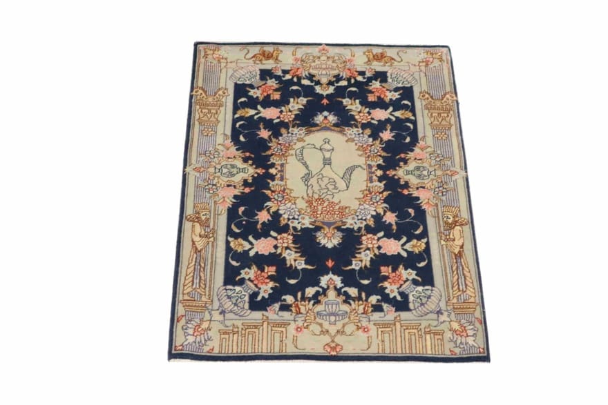 Tabriz 50 Raj Teppich 88x51 cm – Hochwertiger Perserteppich, handgeknüpft