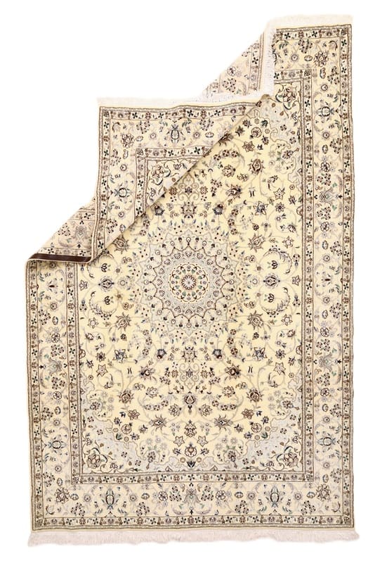 Eleganter Nain 9La Teppich 325x213 cm – Handgeknüpft, Cremefarben, Perserteppich