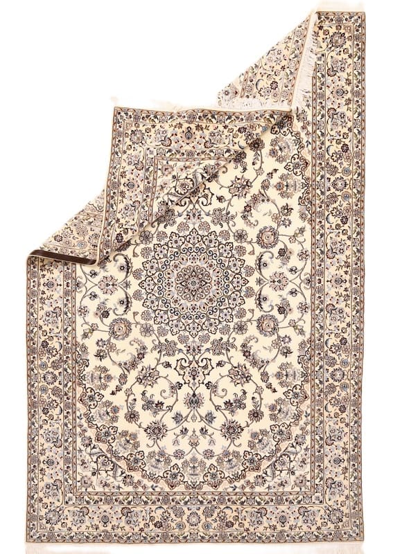 TeppichBazar Nain 9 La Orientteppich 328x211 cm, creme-braun, handgeknüpft